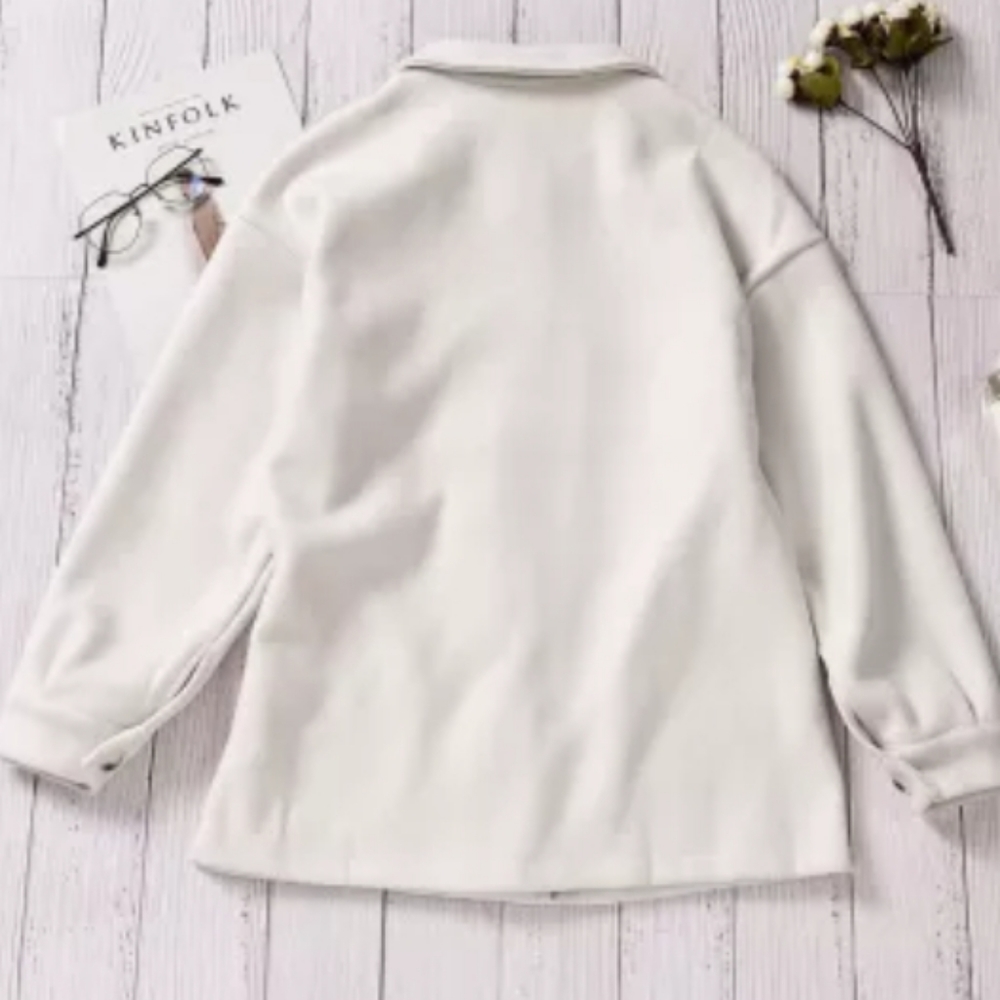 🥂HP🥂💞1 XL left New boutique white baggy shacket - Picture 4 of 17